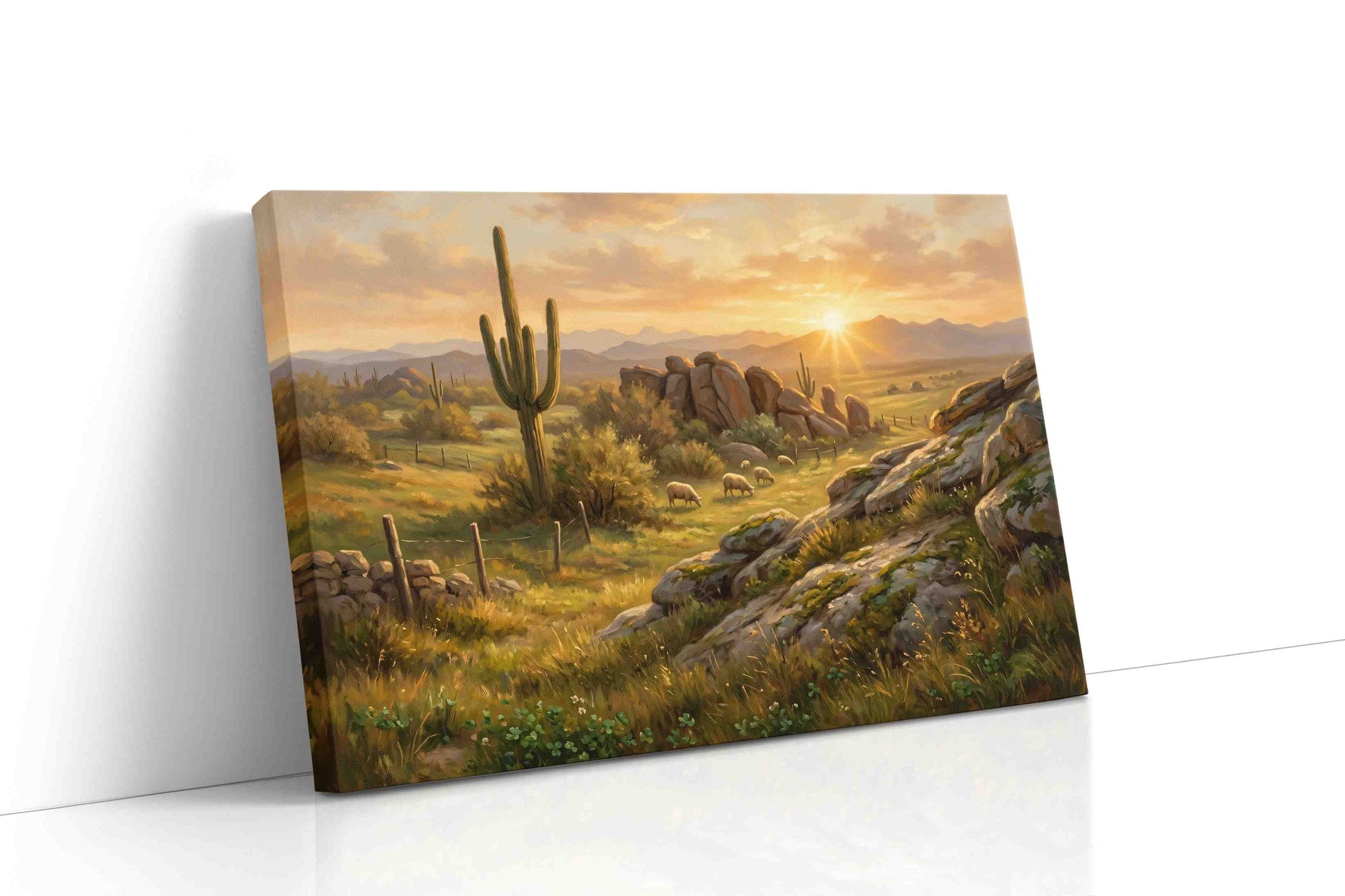 Desert Glow Serenade landscape canvas print gallery-wrapped landscape canvas studio shot