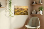 Desert Glow Serenade landscape canvas print, displayed in a living room