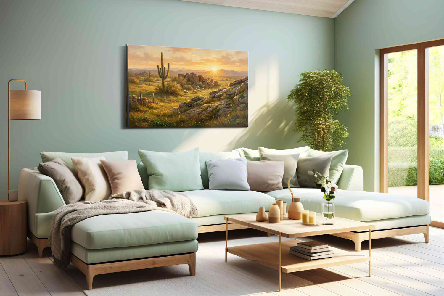 Desert Glow Serenade (Landscape) - Landscape Canvas Print, Scenic Wall Art, Nature Canvas Art