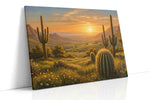 Desert Serenity at Sunset nature canvas print, gallery-wrapped, ready to hang