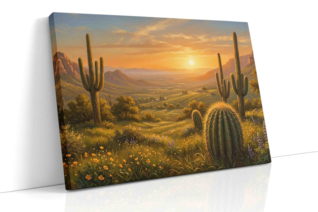 Desert Serenity at Sunset (Landscape) - Nature, Nature Wall Art, Scenic Canvas Print, Natural Landscape Art