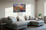 Eternal Radiance in Autumn nature canvas print styled in a living room