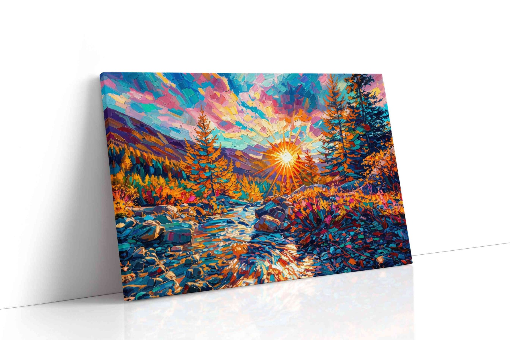 Eternal Radiance in Autumn nature canvas print gallery-wrapped landscape canvas studio shot