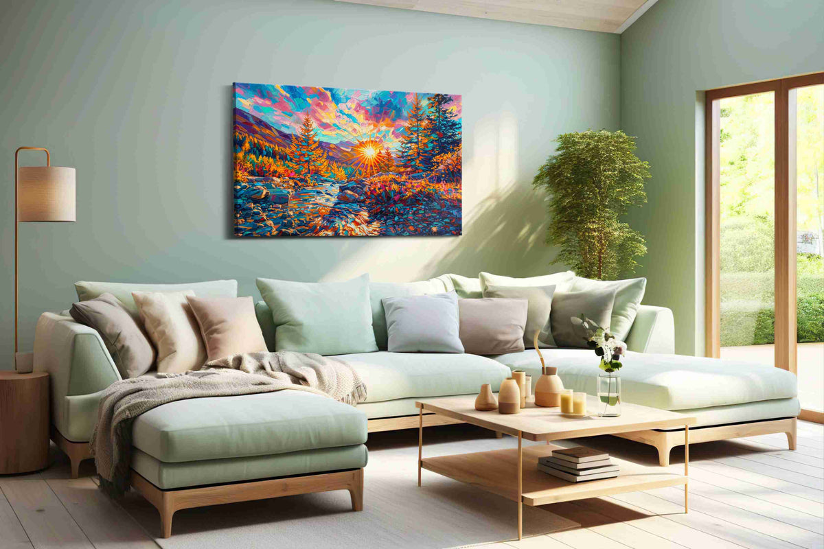 Eternal Radiance in Autumn nature canvas print, hanging on wall