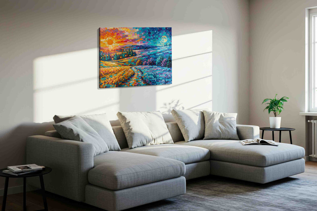 Eternal Twilight Symphony (Landscape) - Nature, Nature Wall Art, Scenic Canvas Print, Natural Landscape Art