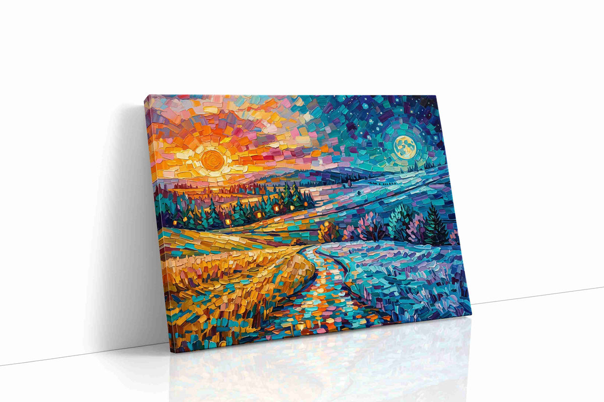 Eternal Twilight Symphony nature canvas print gallery-wrapped landscape canvas studio shot