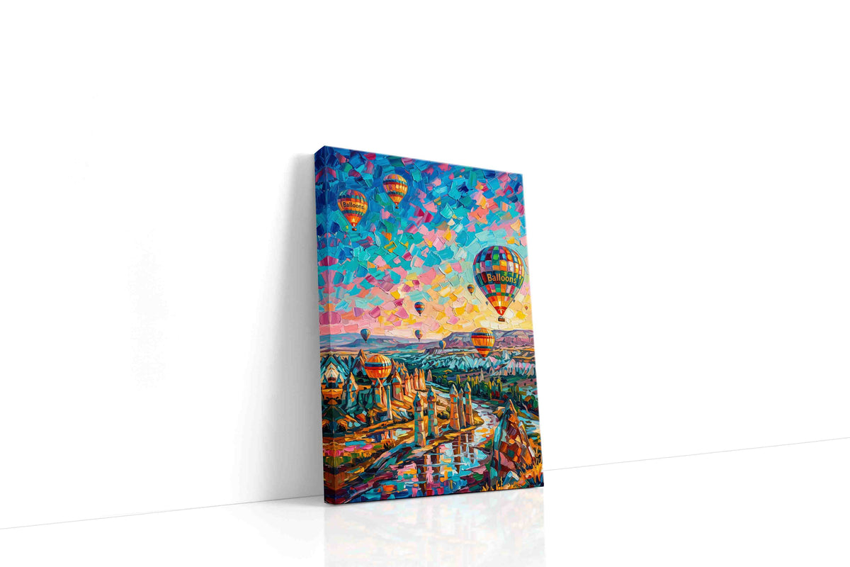 Ethereal Skies of Cappadocia landscape canvas print, gallery-wrapped, ready to hang