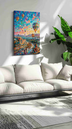 Ethereal Skies of Cappadocia (Landscape) - Landscape Canvas Print, Scenic Wall Art, Nature Canvas Art