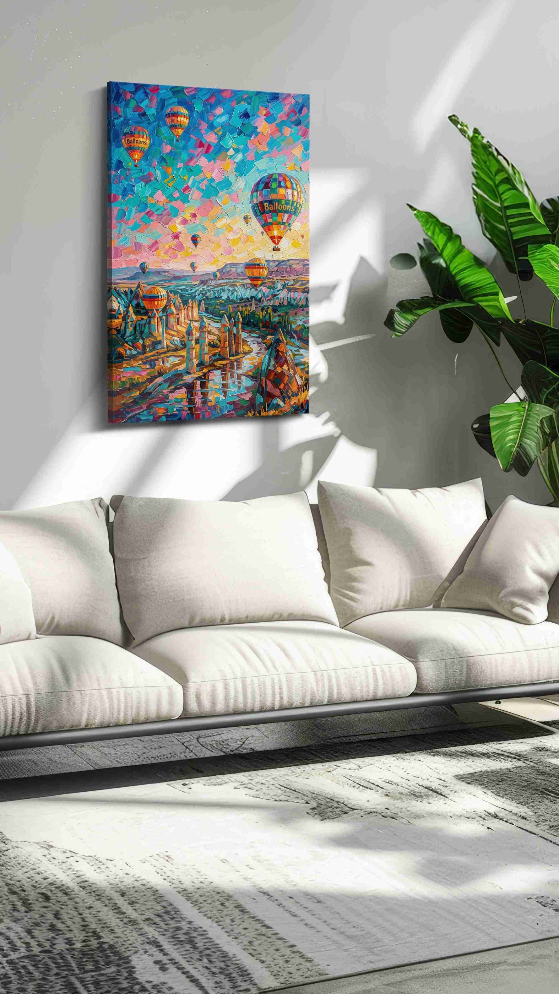 Ethereal Skies of Cappadocia (Landscape) - Landscape Canvas Print, Scenic Wall Art, Nature Canvas Art