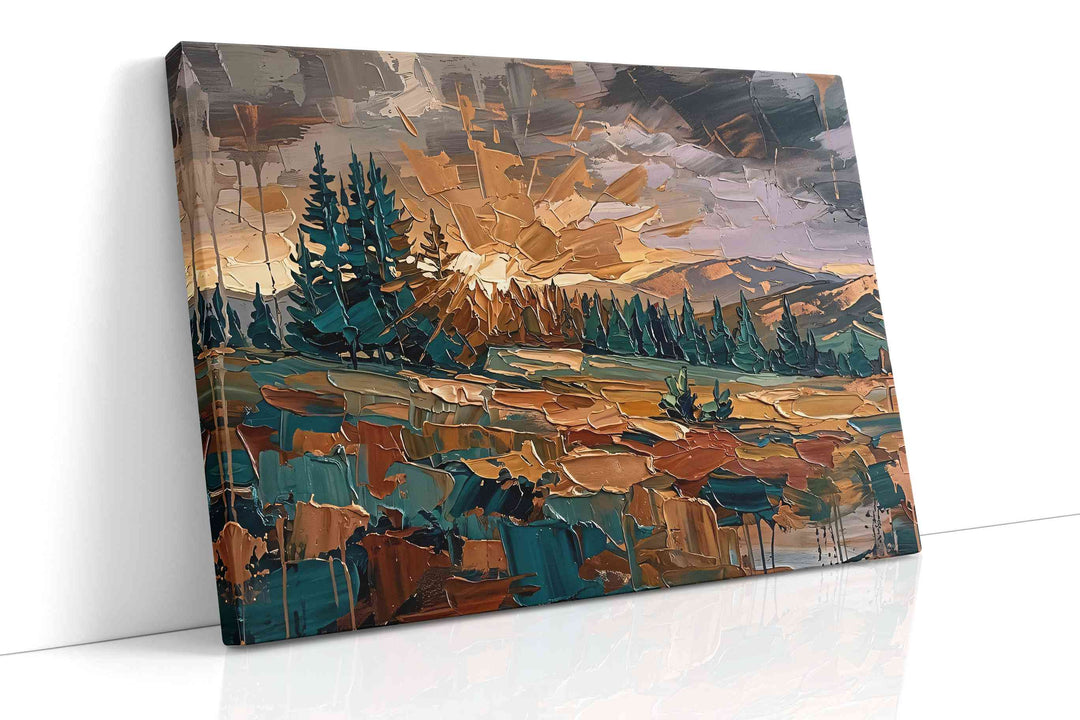 Ethereal Sunset Symphony (Landscape) - Nature, Nature Wall Art, Scenic Canvas Print, Natural Landscape Art