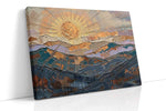 Golden Dawn Over Mountains nature canvas print, gallery-wrapped, ready to hang