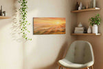 Golden Dawn Over Tranquil Hills (Landscape) - Nature, Nature Wall Art, Scenic Canvas Print, Natural Landscape Art