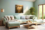 Heart of the Forest Lake nature canvas print, hanging on wall