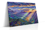 Mystical Sunrise Over Peaks (Landscape) - Nature, Nature Wall Art, Scenic Canvas Print, Natural Landscape Art
