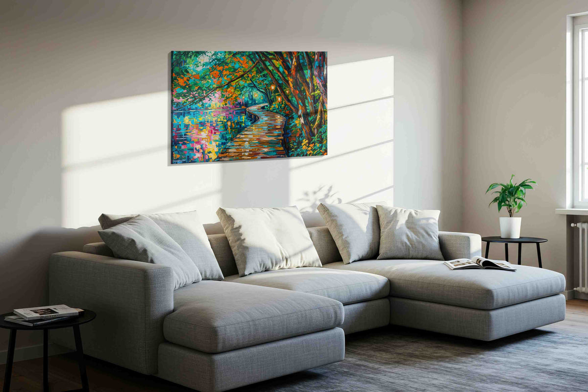 Pathway of Vibrant Dreams (Landscape) - Nature, Nature Wall Art, Scenic Canvas Print, Natural Landscape Art