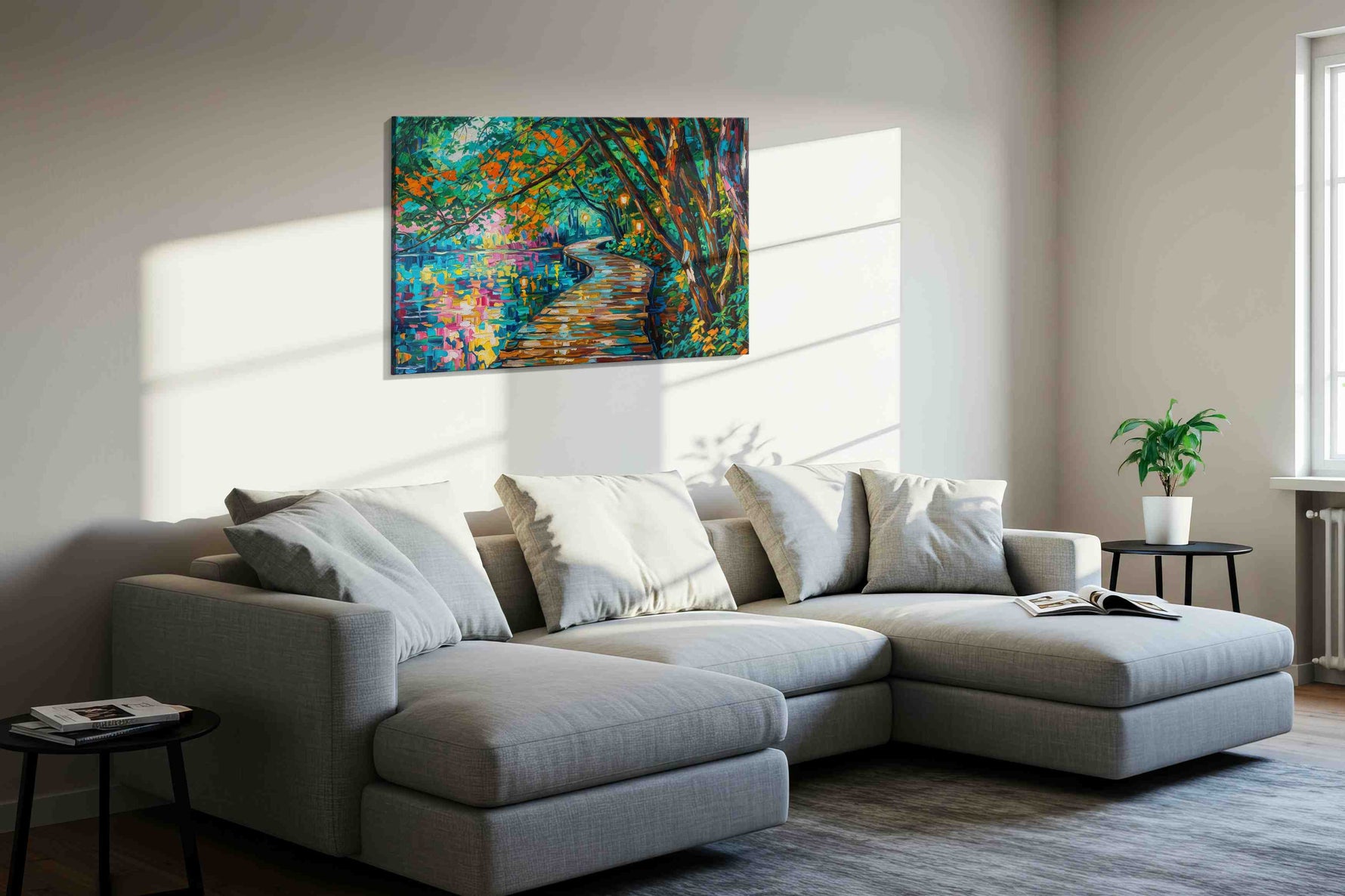 Pathway of Vibrant Dreams (Landscape) - Nature, Nature Wall Art, Scenic Canvas Print, Natural Landscape Art