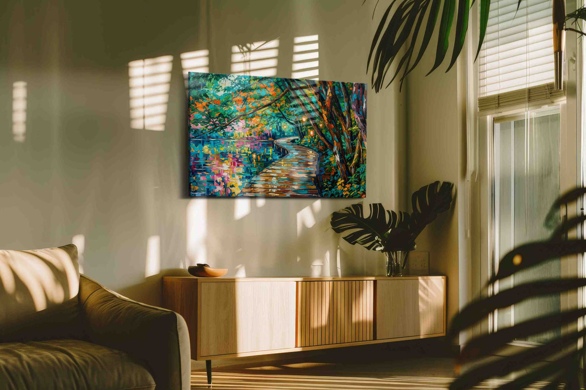 Pathway of Vibrant Dreams nature canvas print, on wall, lifestyle preview