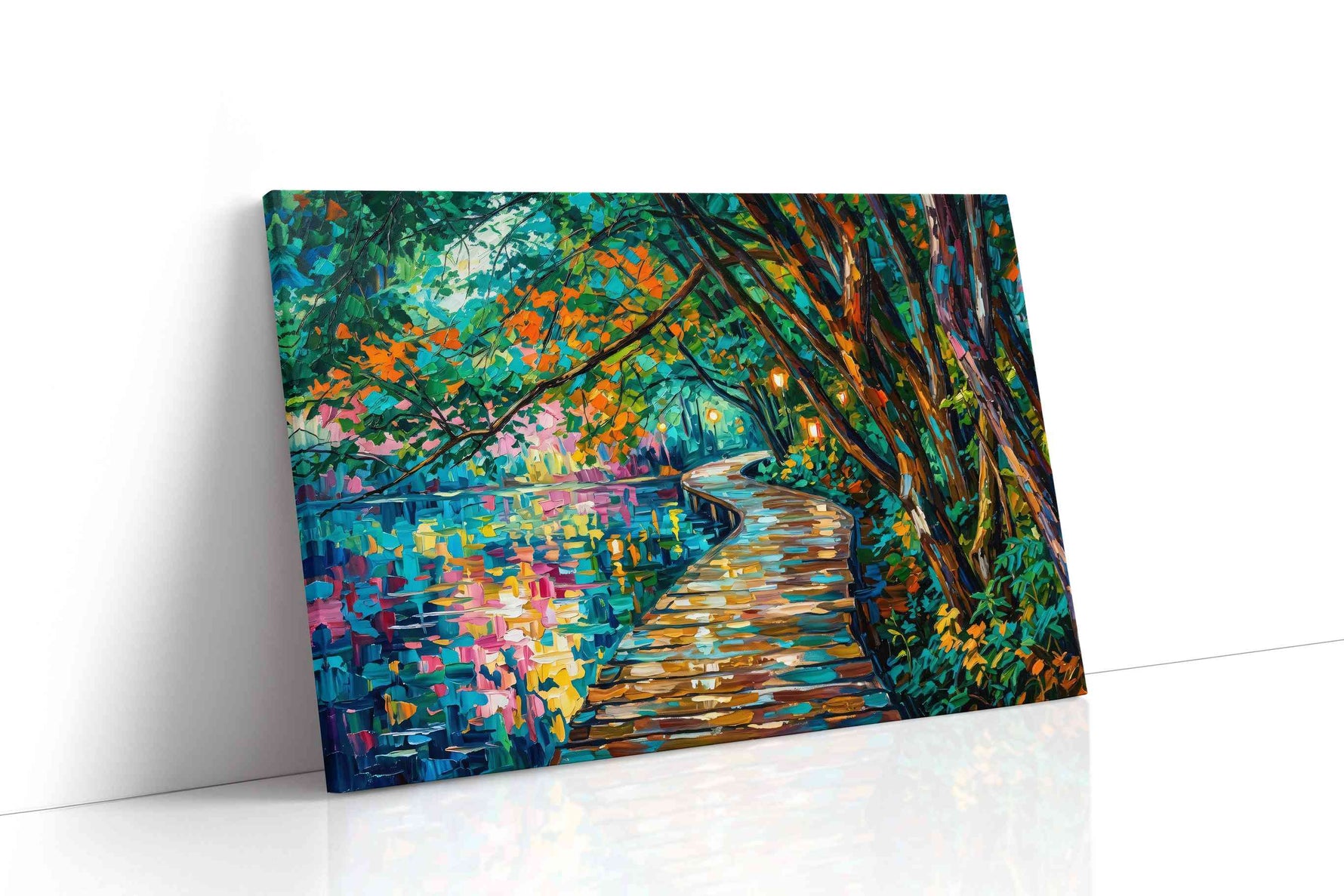 Pathway of Vibrant Dreams nature canvas print gallery-wrapped landscape canvas studio shot