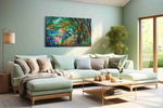 Pathway of Vibrant Dreams nature canvas print, hanging on wall