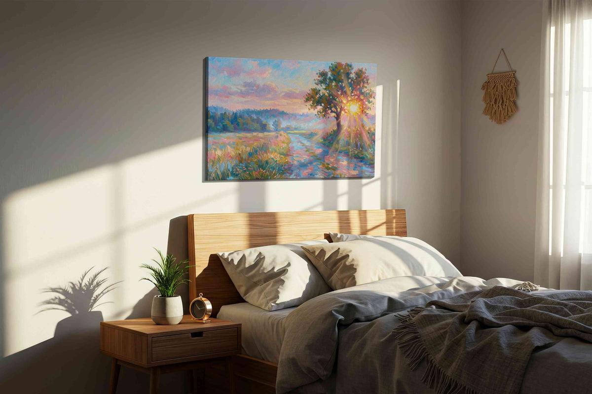 Radiant Dawn Symphony (Landscape) - Landscape Canvas Print, Scenic Wall Art, Nature Canvas Art