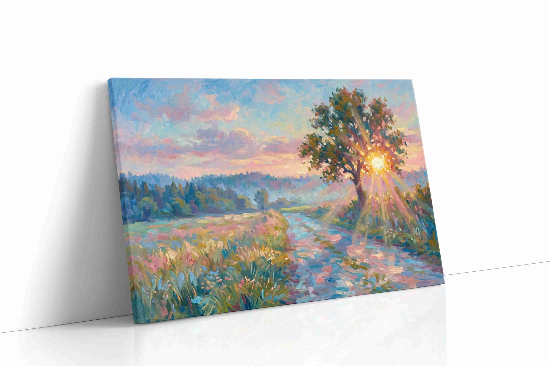 Radiant Dawn Symphony landscape canvas print gallery-wrapped landscape canvas studio shot