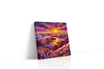 Radiant Sunset Symphony mountain canvas print, gallery-wrapped, ready to hang