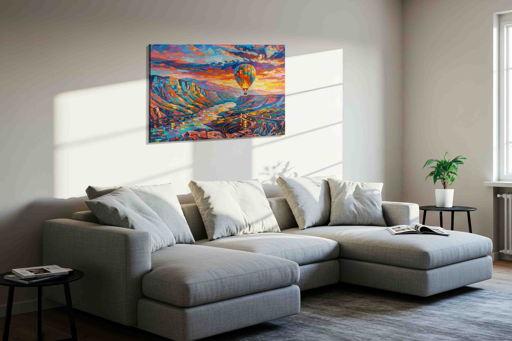 Skyward Dreams in Painted Hues (Landscape) - Nature, Nature Wall Art, Scenic Canvas Print, Natural Landscape Art