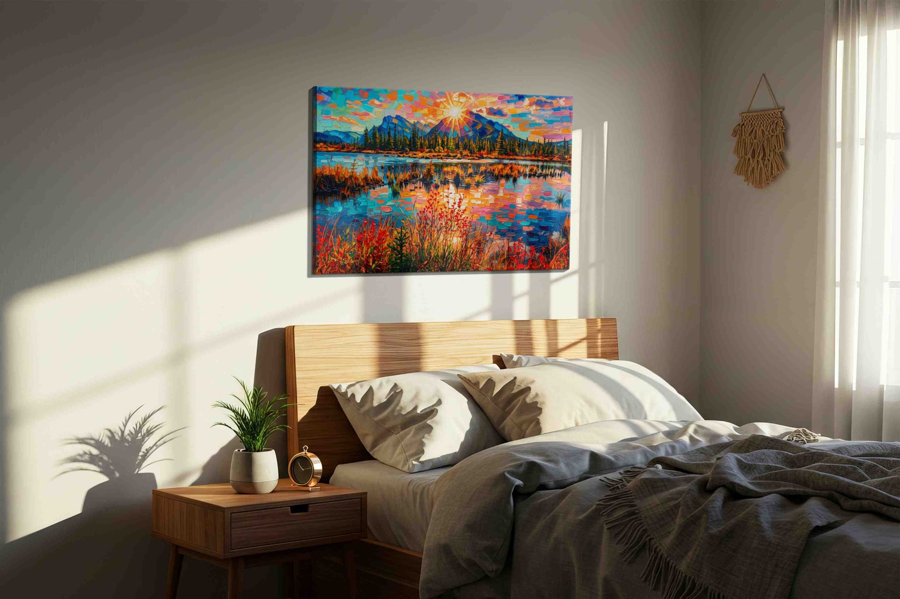 Sunlit Symphony (Landscape) - Nature, Nature Wall Art, Scenic Canvas Print, Natural Landscape Art