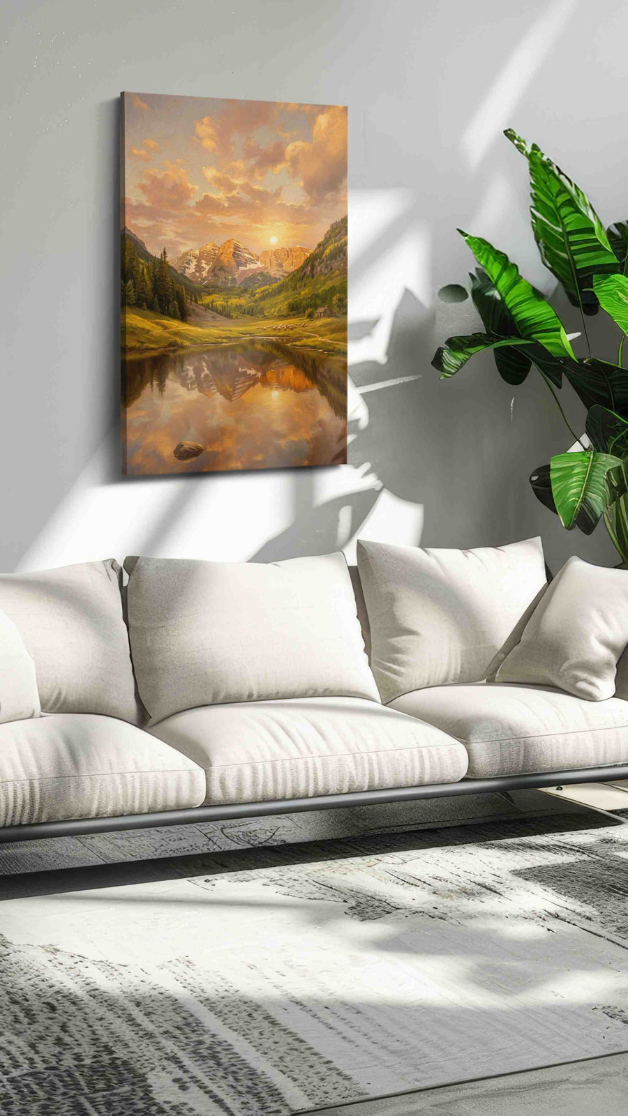 Sunset Symphony in Mountains (Landscape) - Nature, Nature Wall Art, Scenic Canvas Print, Natural Landscape Art