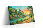 Tropical Dawn Serenity nature canvas print gallery-wrapped landscape canvas studio shot