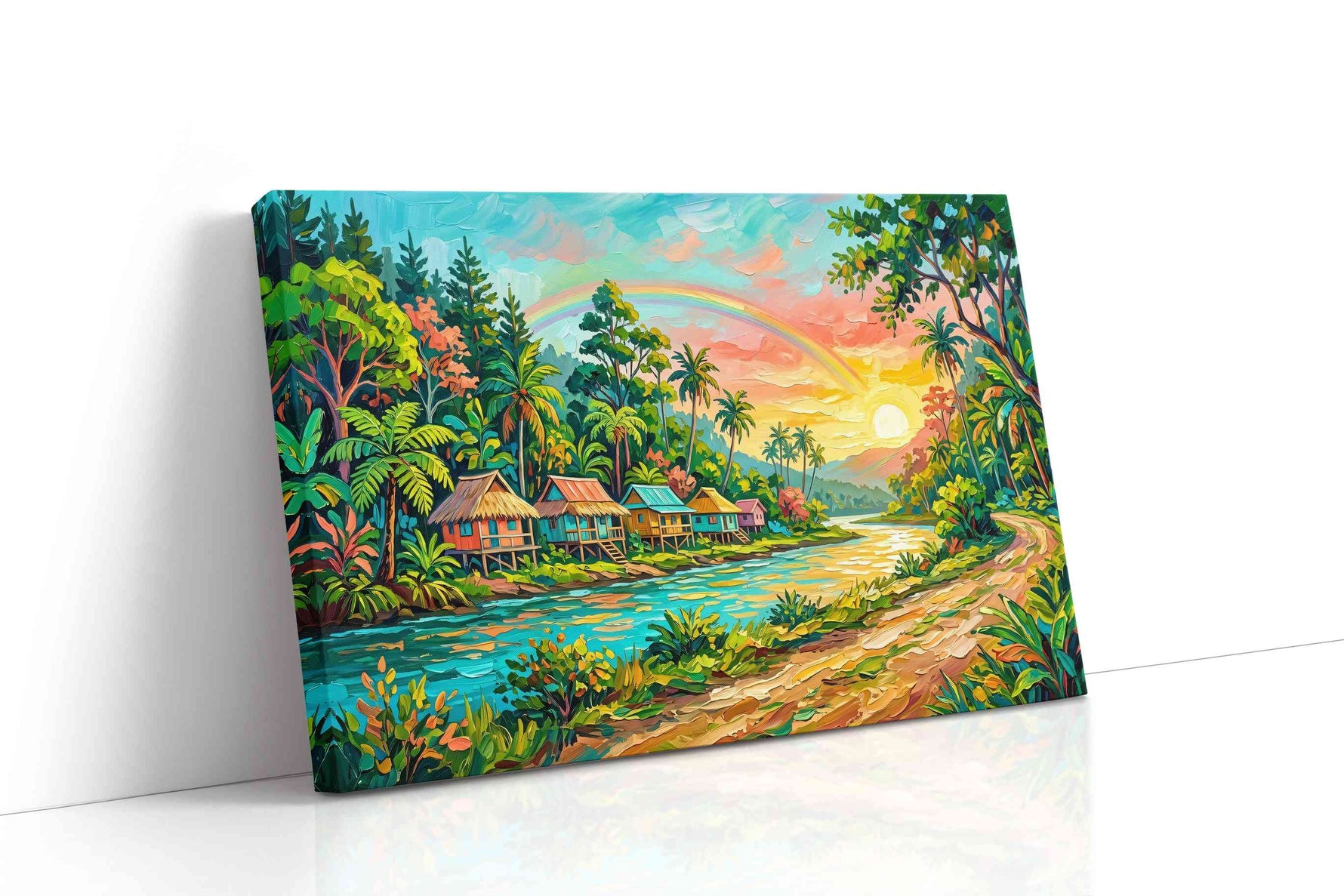 Tropical Dawn Serenity nature canvas print gallery-wrapped landscape canvas studio shot
