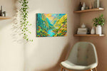 Valley of Vibrant Dreams nature canvas print, displayed in a living room