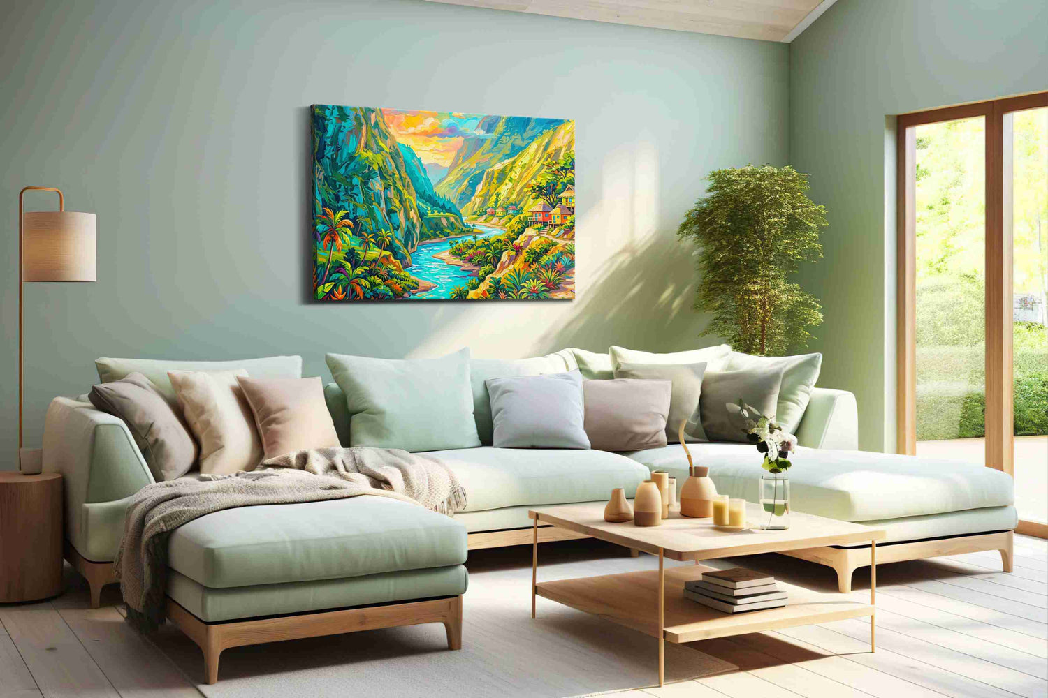 Valley of Vibrant Dreams (Landscape) - Nature, Nature Wall Art, Scenic Canvas Print, Natural Landscape Art