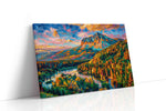 Vibrant Mountain Symphony nature canvas print, gallery-wrapped, ready to hang