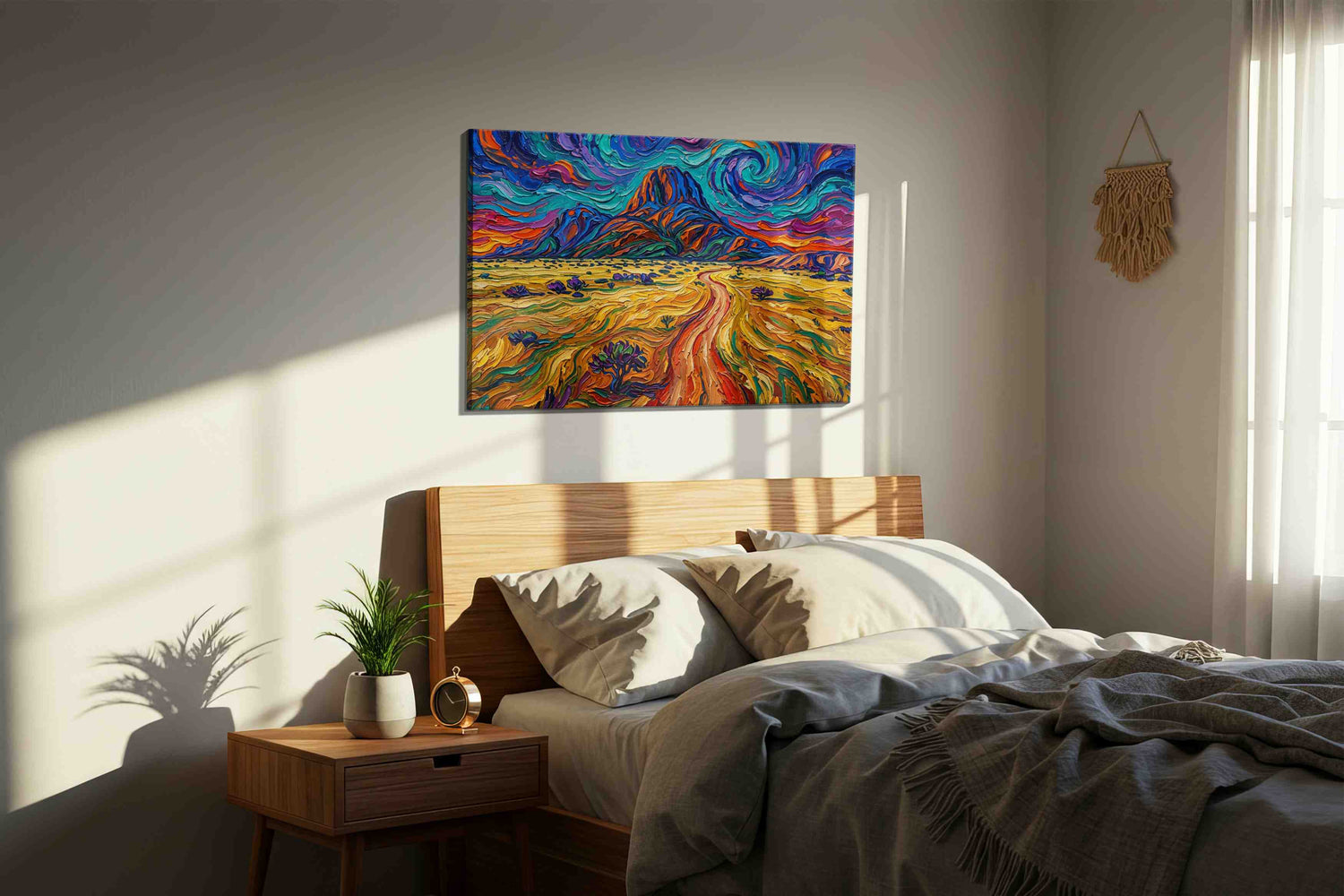 Whirlwind Over the Mesa (Landscape) - Landscape Canvas Print, Scenic Wall Art, Nature Canvas Art