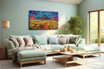 Whirlwind Over the Mesa landscape canvas print, hanging on wall