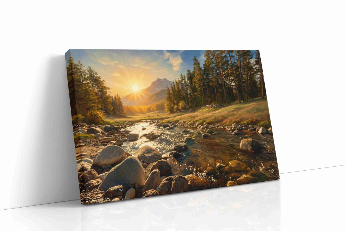 Whispers of Sunrise Valley nature canvas print gallery-wrapped landscape canvas studio shot