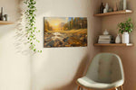 Whispers of Sunrise Valley nature canvas print, displayed in a living room