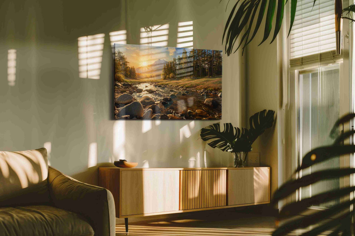 Whispers of Sunrise Valley nature canvas print, hanging on wall