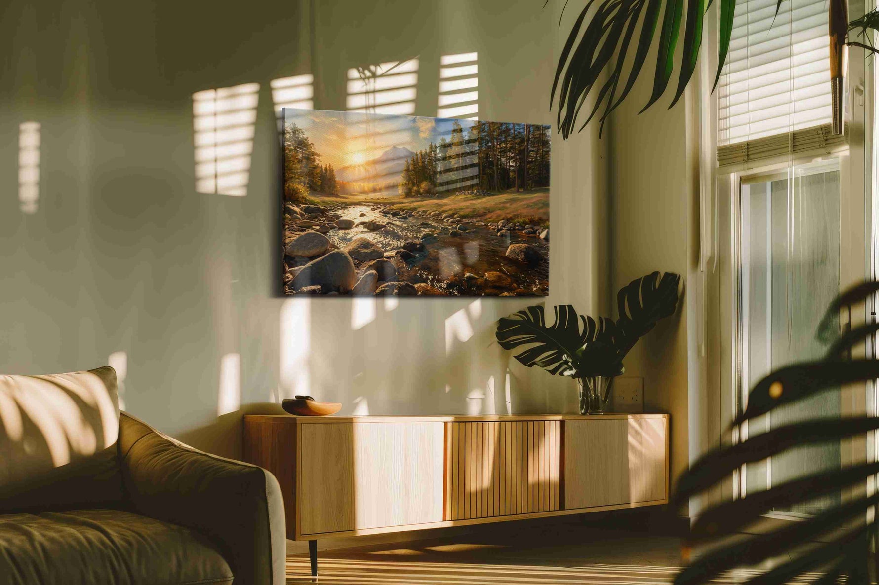 Whispers of Sunrise Valley nature canvas print, hanging on wall