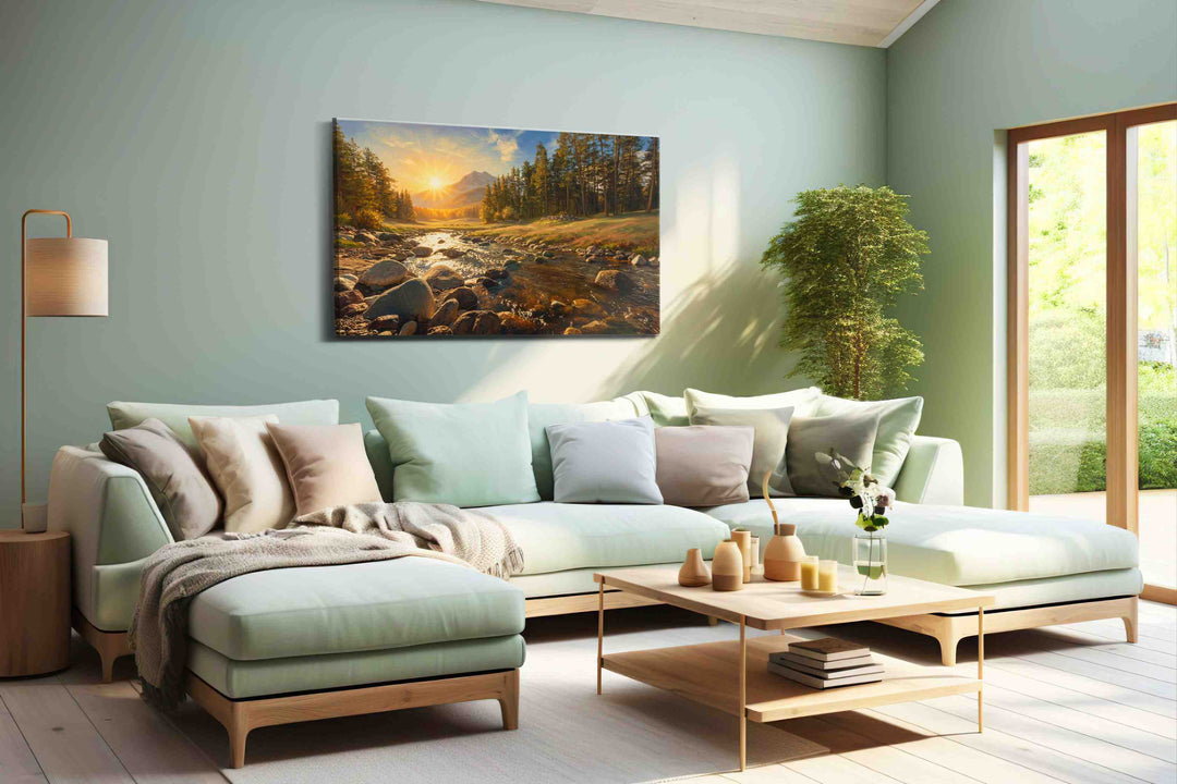 Whispers of Sunrise Valley (Landscape) - Nature, Nature Wall Art, Scenic Canvas Print, Natural Landscape Art