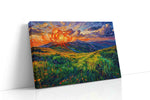 Whispers of a Fiery Sky (Landscape) - Nature, Nature Wall Art, Scenic Canvas Print, Natural Landscape Art gallery-wrapped landscape canvas studio shot