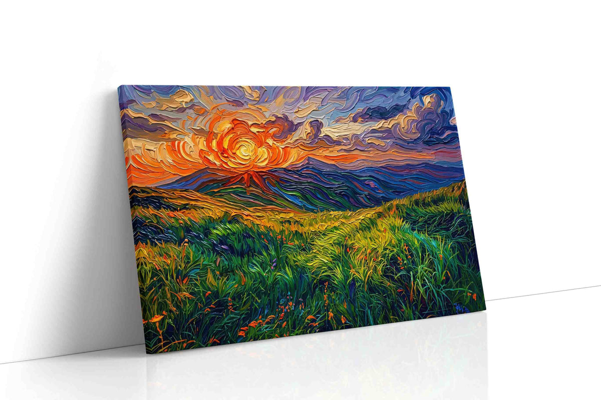 Whispers of a Fiery Sky nature canvas print, gallery-wrapped, ready to hang