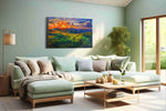 Whispers of a Fiery Sky nature canvas print, hanging on wall