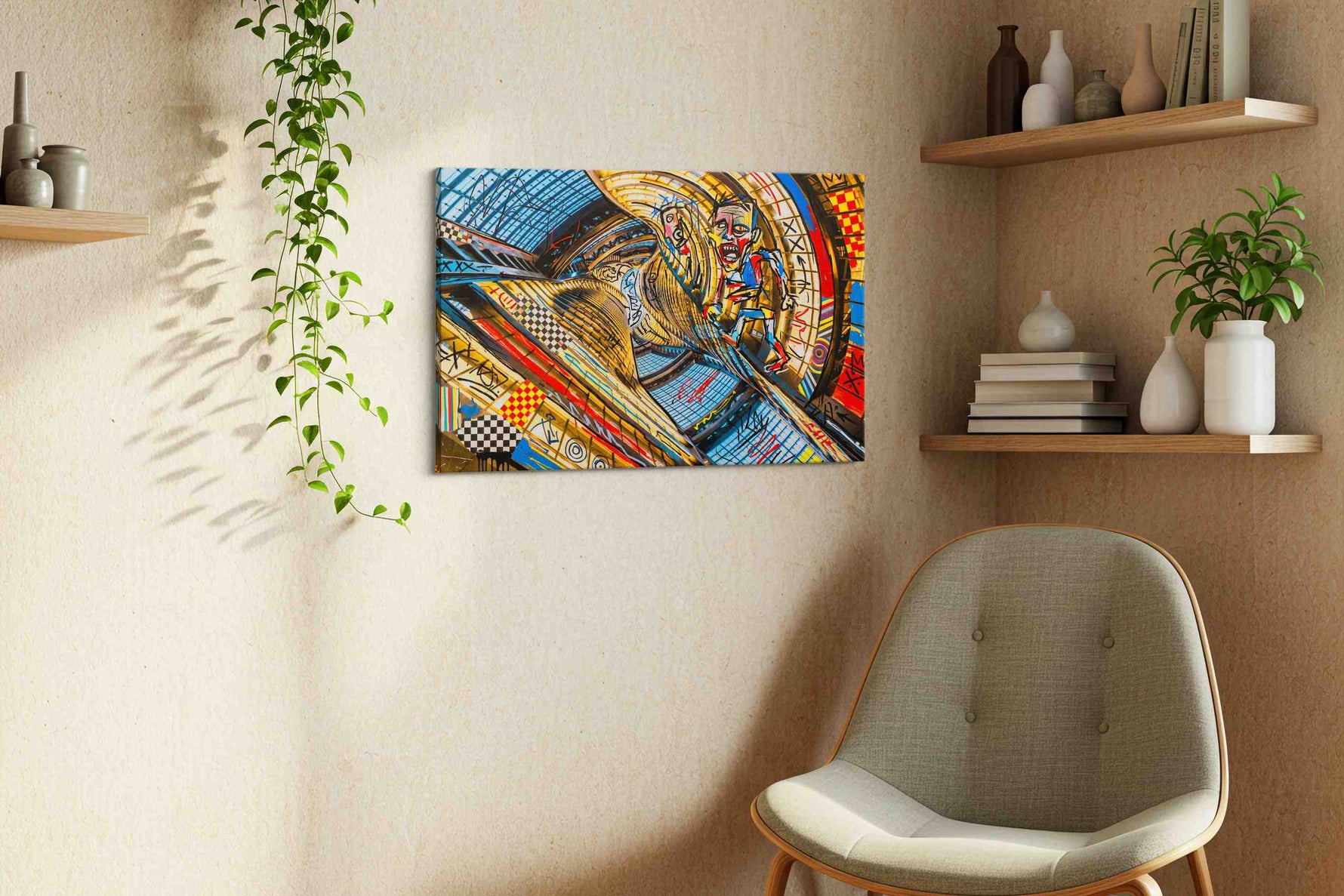 Spirals of Dissonance (Modern) - Modern Wall Art, Contemporary Canvas Print, Minimalist Decor