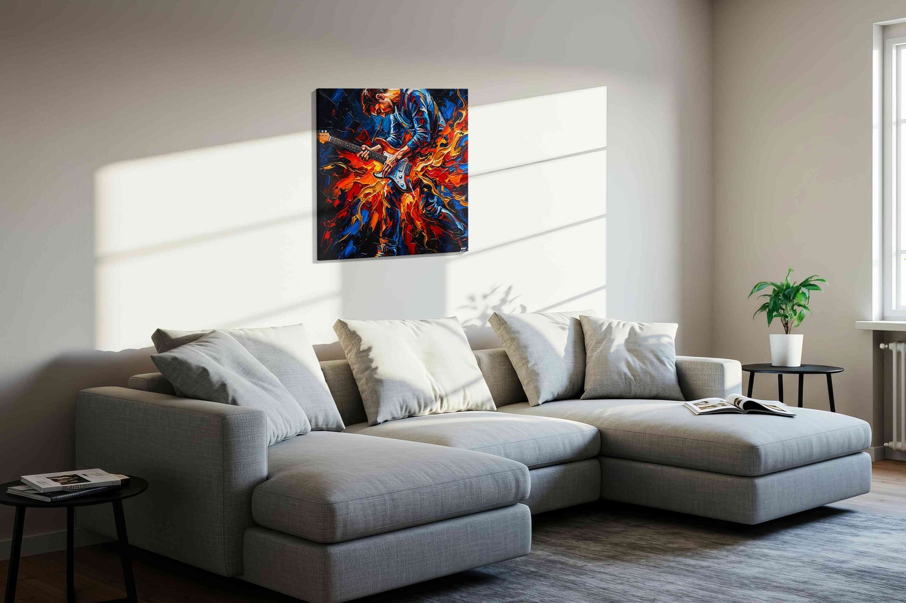 Electric Passion Blaze (Music) - Music Wall Art, Musical Canvas Print, Music Room Decor
