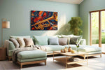 Melodic Jazz Symphony music canvas print, hanging on wall
