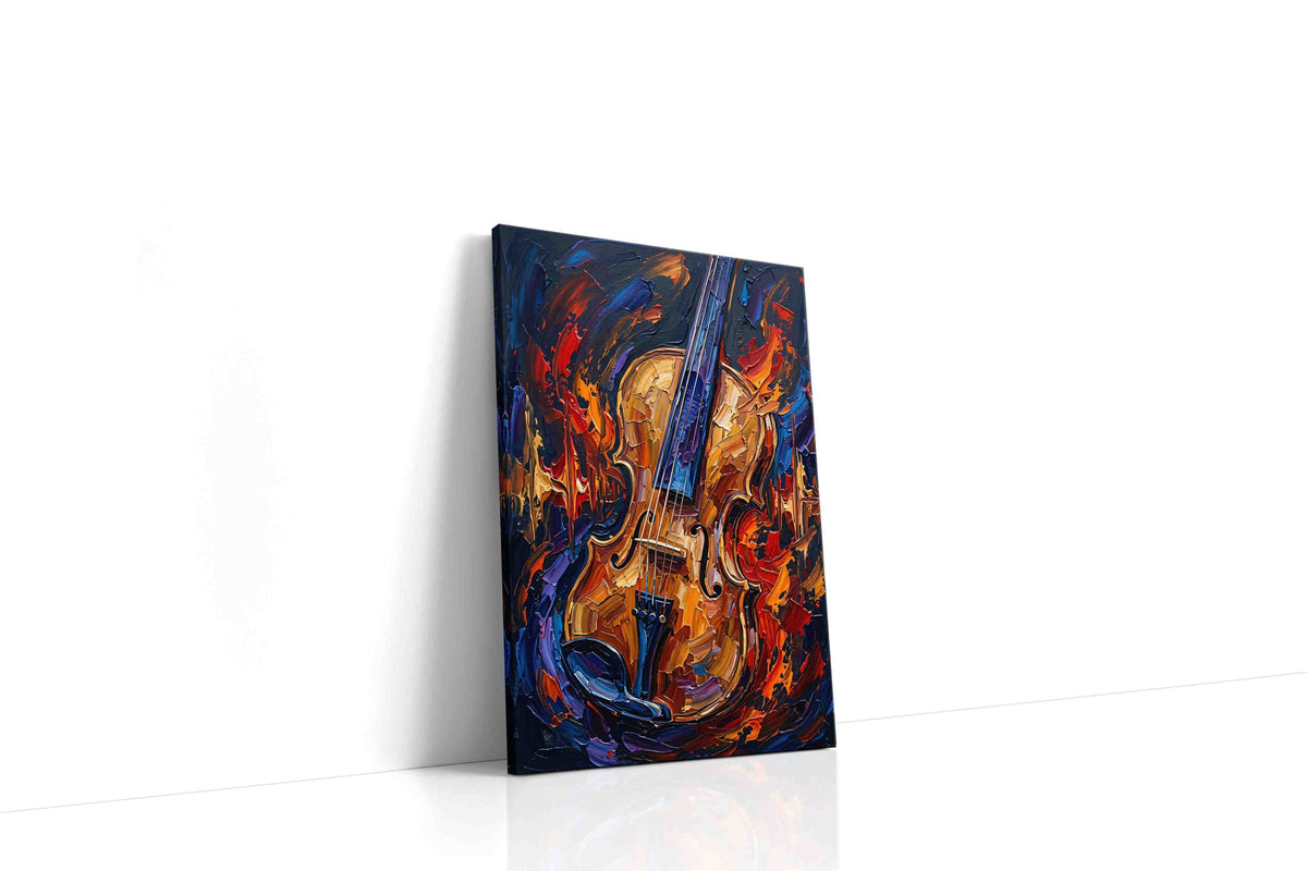 Symphony of Flames music canvas print gallery-wrapped portrait canvas studio shot