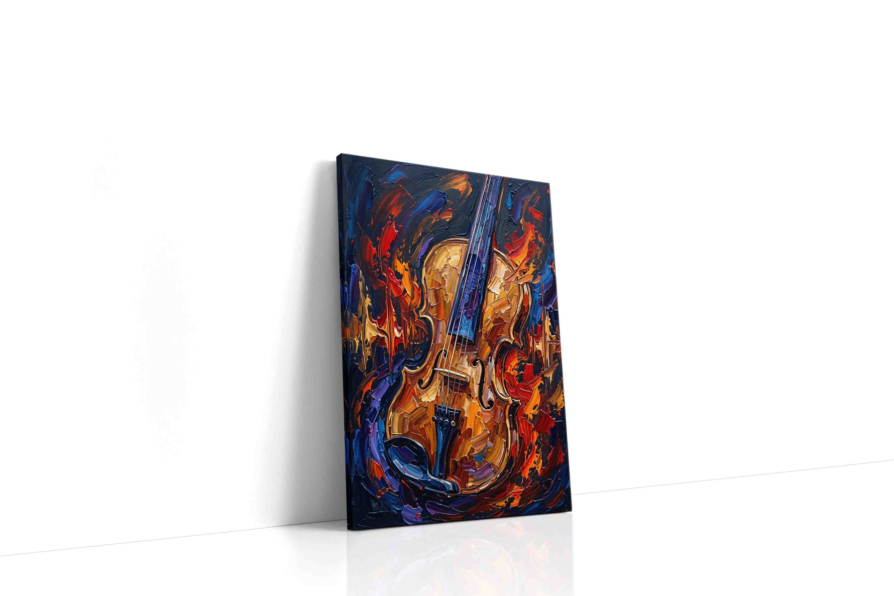 Symphony of Flames music canvas print gallery-wrapped portrait canvas studio shot