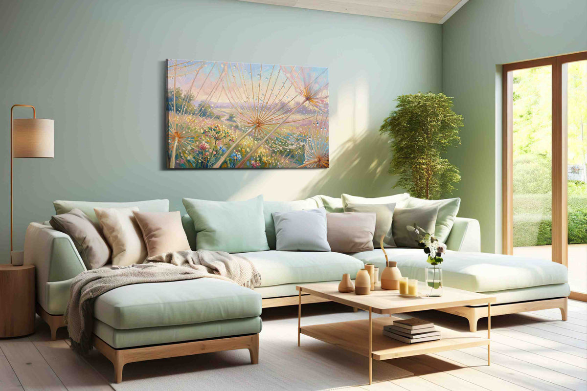 Dreamscape Droplets nature canvas print, hanging on wall